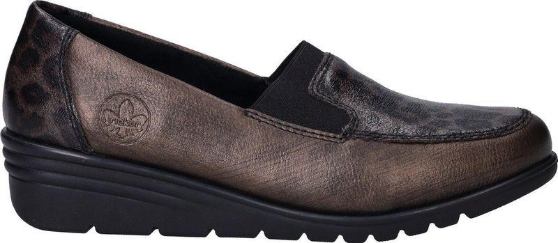 Rieker - Instappers - Bronskleurig - Kunstleer