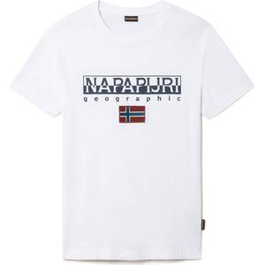 NAPAPIJRI S-Ayas Korte Mouwen T-Shirt Heren - Bright White 002 - XL