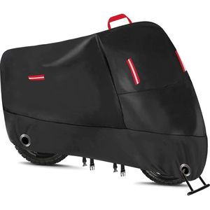 Waterdichte Motorhoes 300D voor outdoor motorfiets - afdekzeil met reflecterende strepen - Honda Kawasaki Yamaha - XXXL 265 x 105 x 125 cm Motorhoes