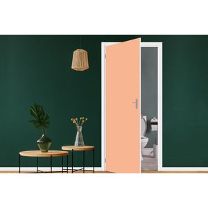 Deursticker Abrikoos - Roze - Pastel - Effen - Kleur - 95x215 cm - Deurposter