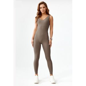 HARMONY JUMPSUIT Trainingspak maat L bruin fitness crossfit gym training