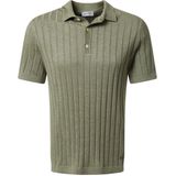 Pierre Cardin - Trui - Olijfgroen - Katoen - Polokraag