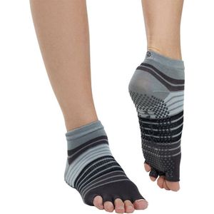 Gaiam Toeless Socks Sportsokken Unisex - Grijs; Zwart - Maat 36-40