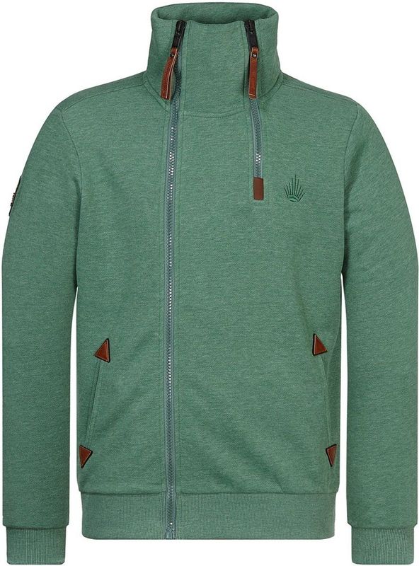 Naketano Sweatjacke Doppeldecker 2400-0001 Pine Green Melange-S