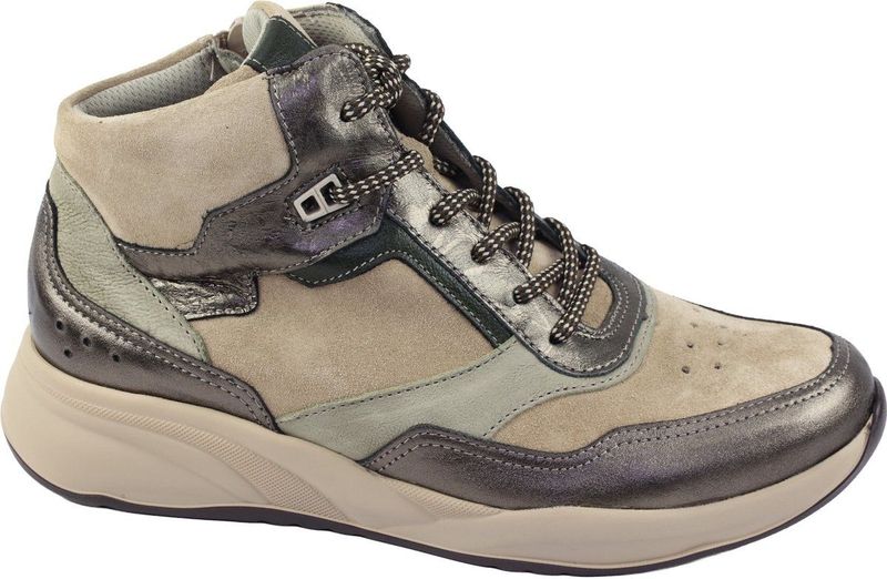 Durea 9778 - Sneaker - Brons/Seppia - Hoge Sneaker - Luxe Suède met Metallic Accenten