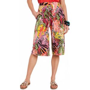 Elastische rok met bloemen en dierenhuid