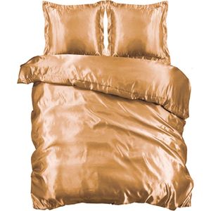 Beauty Silk Dekbedovertrek Satijn Champagne Gold 240 x 200/220 + 2 kussenslopen