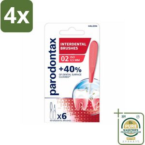 Parodontax - Ragers - Interdentale Ragers 0,5 mm - ISO Maat 2 - 6 ragers - Voordeelverpakking - 4 stuks - Tandenborstel aanvulling - Tandvlees beschermen