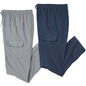 ATLAS FOR MEN - Set van 2 cargobroeken - Heren - Verkrijgbaar in grote maten - L