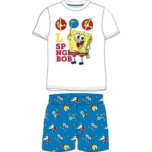 Spongebob shortama / pyjama katoen blauw maat 104