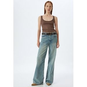 U-kraag Mouwloos Tanktop