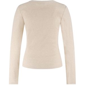Nukus - Top Zand Nukus Lilia Top Ls Tops Zand Nkf01038