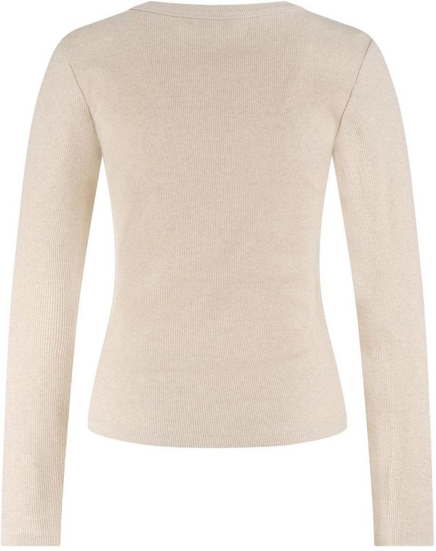 Nukus - Top Zand Nukus Lilia Top Ls Tops Zand Nkf01038