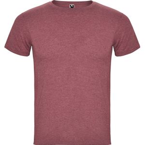 2 Pack T-shirts unisex met korte mouwen 'Fox' melangeweefsel / melee 160 gram Granaat rood - S