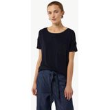 comma - T-shirt - Korte Mouwen - Luxe Comfort - Zwart