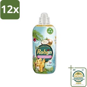 Robijn Collections - Wasverzachter - Kokos - 1,25L - 50 Wasbeurten - Voordeelverpakking - 12 stuks - Zachte was - Frisse was