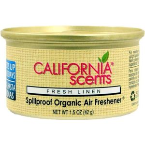 California Scents Lekvrije organische luchtverfrisser - Fresh Linen (Schoon Linnengoed)