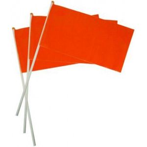 50x Oranje zwaaivlaggetjes 30 cm - Oranje/Holland supporter/Koningsdag feestartikelen