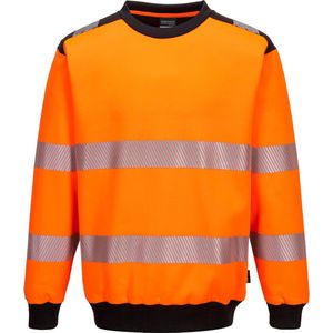 Portwest PW379 - PW3 Hi-Vis Sweatshirt met ronde hals Oranje/zwart Maat : S