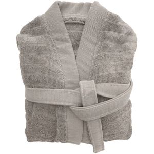 Heckett Lane Badjas Katoen Prestige - Glacier Grey - Maat L - Badjas 100% Katoen - Badjas Dames - Badjas Heren