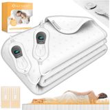 KESSER - Elektrische Onderdeken - Wit - 160 cm x 140 cm - Met Afstandsbediening - 3 Temperatuurstanden