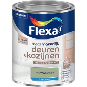 Flexa - Mooi Makkelijk Deuren & Kozijnen Zijdeglans - Muurverf - The Workshop 6 - Mengverf - 0.75 Liter