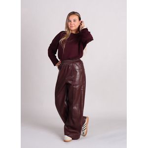 FRNCH - Michaux - Lakleren Broek - Bordeaux - Rechte Pasvorm