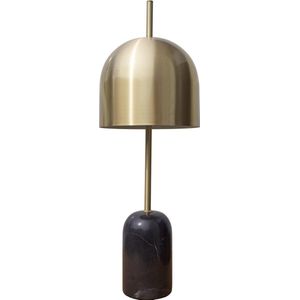 Van de Heg - Tafellamp Dome - Zwart/Goud/Messing - G9 - IP20 > lampen staand | tafellamp zwart goud | tafellamp slaapkamer | tafellamp woonkamer