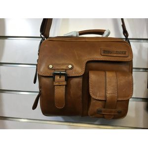 Hillburry schouder tas,medium mat ,hoogwaardige pull up  buffel leer( cognac)