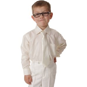 Kinderoverhemd lange mouw off white-104