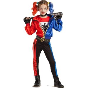 Boland - Kostuum Jester Fatale (5-6 jaar) - Kinderen - Bekend personage - Halloween - Carnaval - Horror