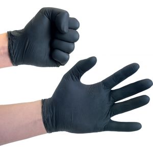 Handschoen zwart-wegwerphandschoen nitrille zwart-eenmalige handschoen-tattoohandschoen-pedicure handschoen