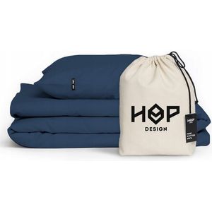 Kinderbeddengoed Katoen 100x135cm - Gedempt Marineblauw