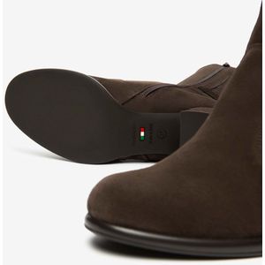 Nero Giardini - Kuitlaarzen - Donkerbruin - Leer en Suède - Blokhak