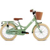 Puky Youke Classic - Kinderfiets - 16 inch - inclusief stuurmand - Retro groen - vanaf 4 jaar