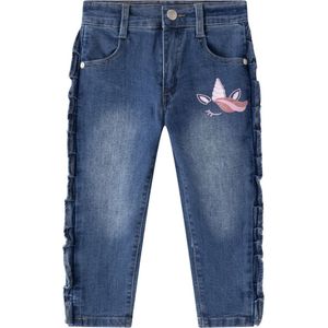 Newness - jeans - meisjes - spijkerbroek - eenhoorn - maat 116