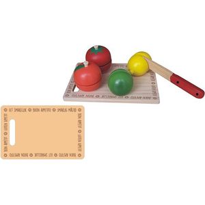 Simply for Kids Houten Fruit Snijset - Speelgoed - Keuken Accessoires