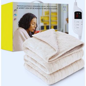 Verwarmde Plaid - Beige - Elektrische Deken - Digitale Controller - 130 x 160 cm