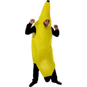 Bananenpak - Carnavalskleding - verkleedkleding - Banaan Kostuum - One Size Fits All (Volwassenen) - Wasmachine Bestendig
