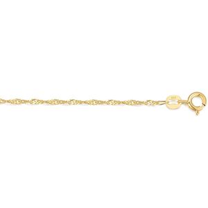 Twice As Nice Halsketting in 18kt verguld zilver, singapore 50 cm