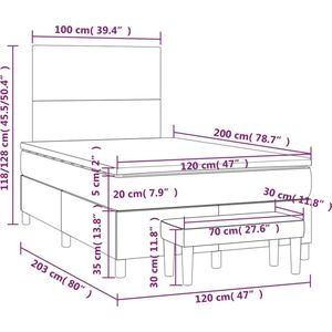 vidaXL-Boxspring-met-matras-stof-donkerbruin-120x200-cm