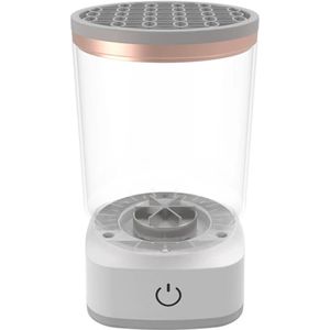 Mmgoqqt 1 Stuk - Elektrische Make-up Kwastenreiniger - Automatische Schoonmaakmachine - Met Opbergdoos - Transparant - USB-Laadbaar