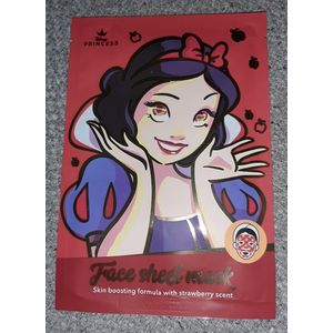 Disney princess Face sheet mask snowwhite - skin boosting formula strawberry - gezichtsmasker sneeuwwitje - aardbei - tissue masker