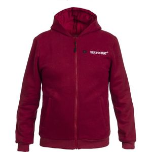 Verwarmd Vest - Heren | Verwarmde Hoodie | Vijf Verwarmingszones | Bordeauxrood | Incl. Powerbank | S