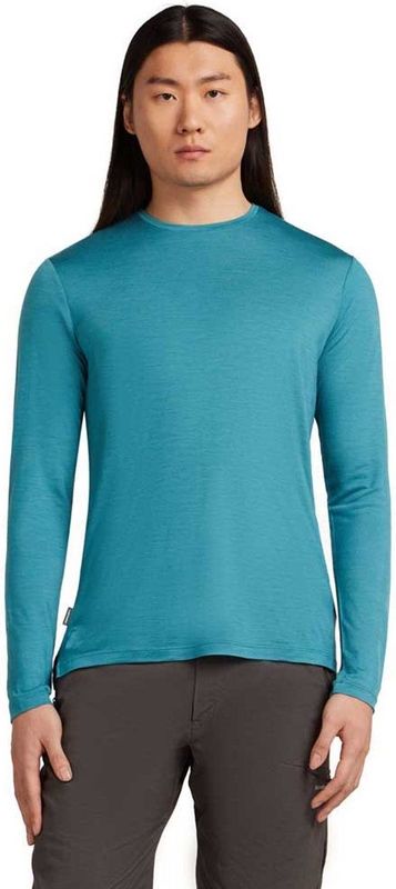 Icebreaker - Merino Blend 125 Cool-lite Sphere T-shirt - Blauw - Lange Mouwen