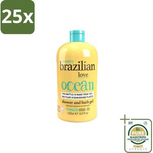 25 x Treaclemoon – Bad- & Douchegel – Brazilian Love – 500 ml - Grootverpakking - Bad En Douchegel - Badgel - Douchegel - Hydraterende Badgel - Exotische Geur
