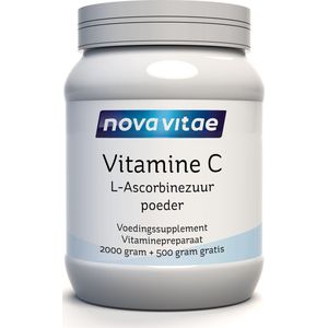 Nova Vitae - Vitamine C - Ascorbinezuur - Poeder - 2000 gram + 500 gram gratis