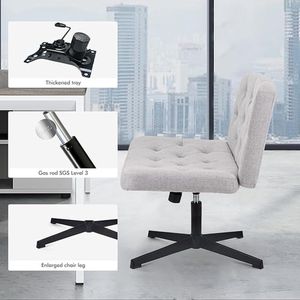 Ergonomische bureaustoel - bureaustoel met hoge rugleuning, verstelbare lendensteun,