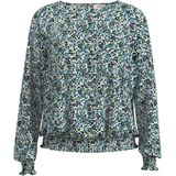 s.Oliver Blouse  azuur / lichtgroen / zwart / wit