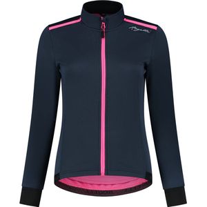 Rogelli Pesara Winter Fietsjack Dames - Wielrenjack - Winddicht - Blauw/Roze - Maat M